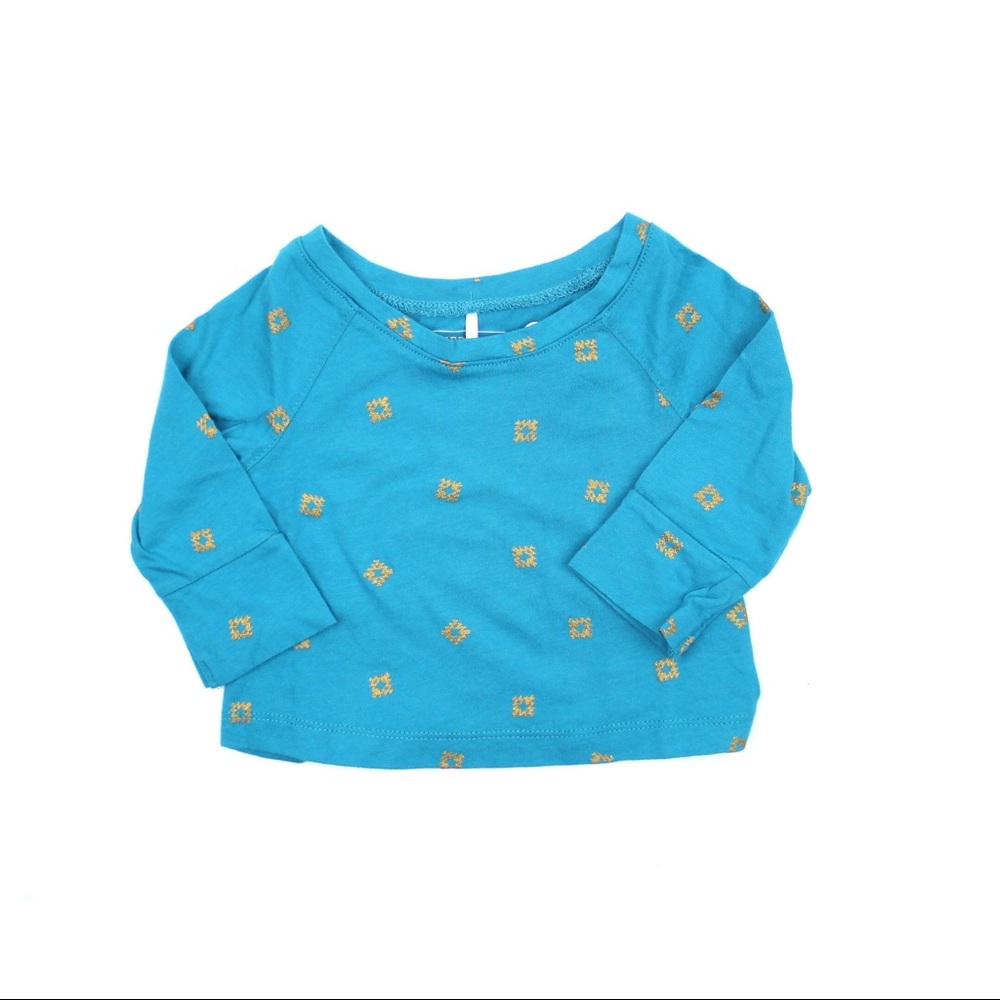 NWT turquoise Long Sleeve Top, 6 Months